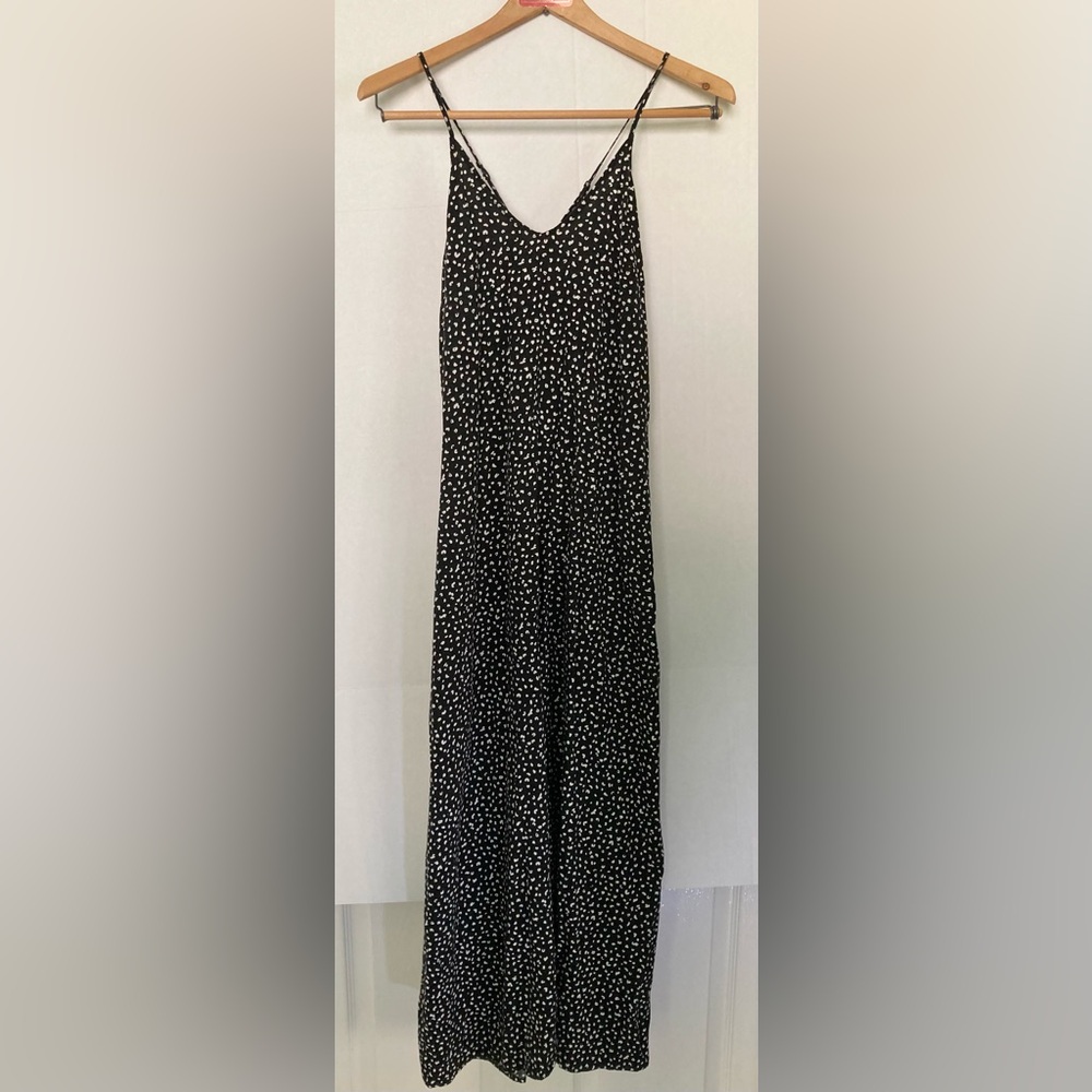 Old Navy 🟣 GUC Size Small Polka Dot Spaghetti Criss Cross Strap Maxi Dress